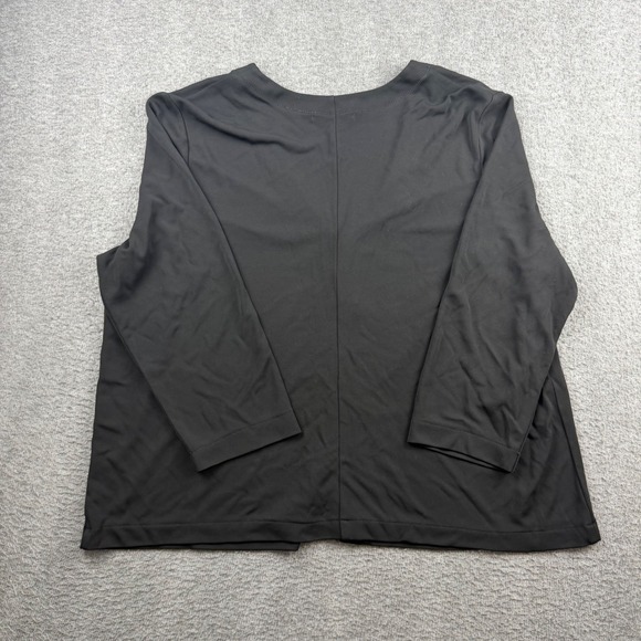 Liz Claiborne Womens 2X Black Single Button 3/4 Sleeve Cardigan Sweater - Picture 7 of 7